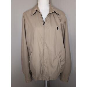 Polo Ralph Lauren VTG Harrington equestrian khaki light jacket lg